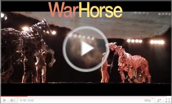 Image linking to YouTube video of War Horse preview