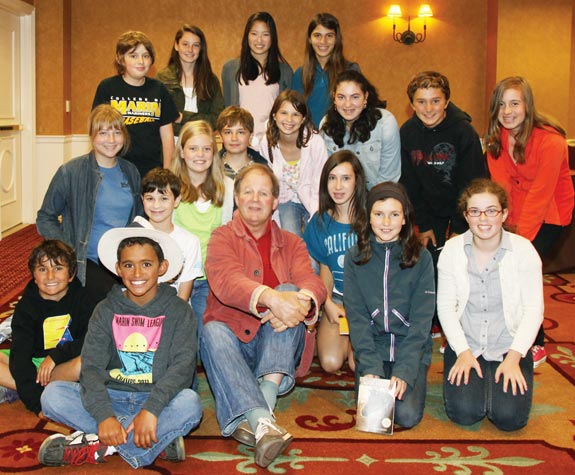 Image of Michael Morpurgo with the Adventure Reporters