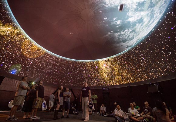 Image of a dome tour installation for NASA