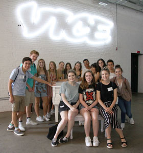 Image of FastForward reporters onsite at VICE headquarters