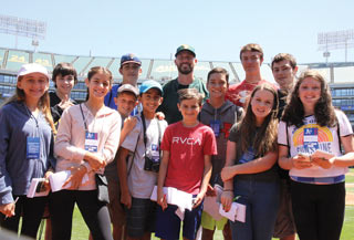 Image of FastForward reporters on location with the Oakland A's