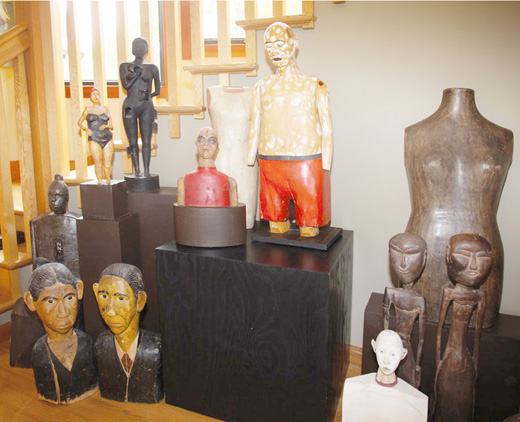 Image showing a number of Joe Brubaker's sculpture pieces